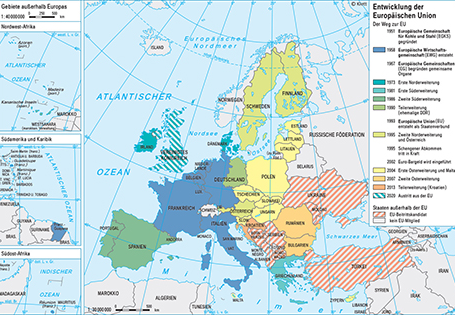Karte Entwicklung der Europäischen Union