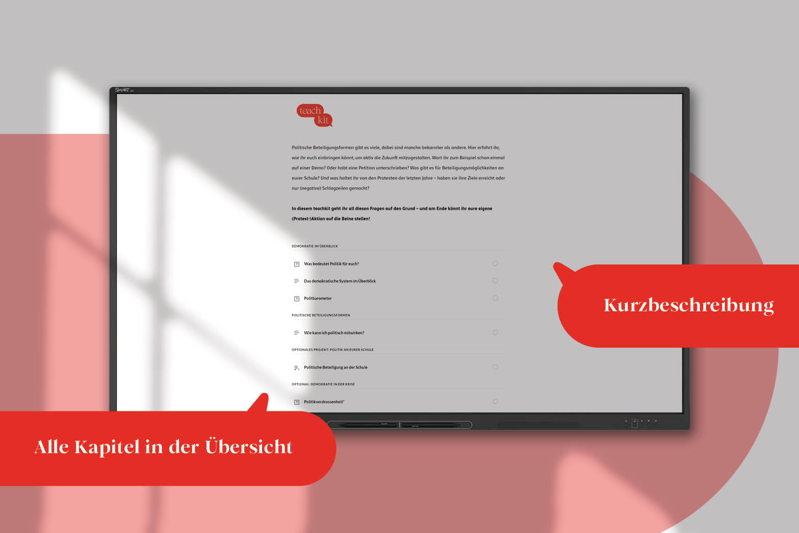 Beispielseite aus einem teachkit: schneller Einstieg in das Thema.