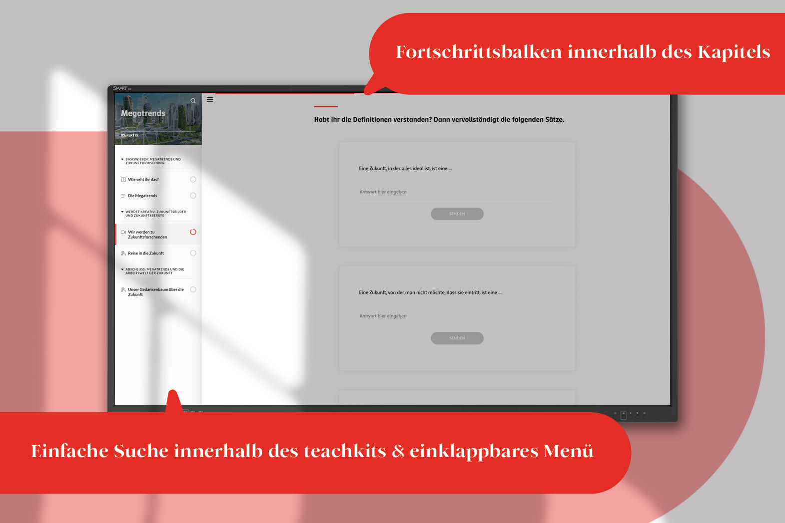 Das neue teachkit ermöglicht digital unterstützten Unterricht zum Thema "Megatrends".