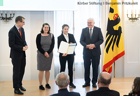 Preisverleihung Geschichtswettbewerb des Bundespräsidenten 2023, Preisträgerin Valérie Raillon