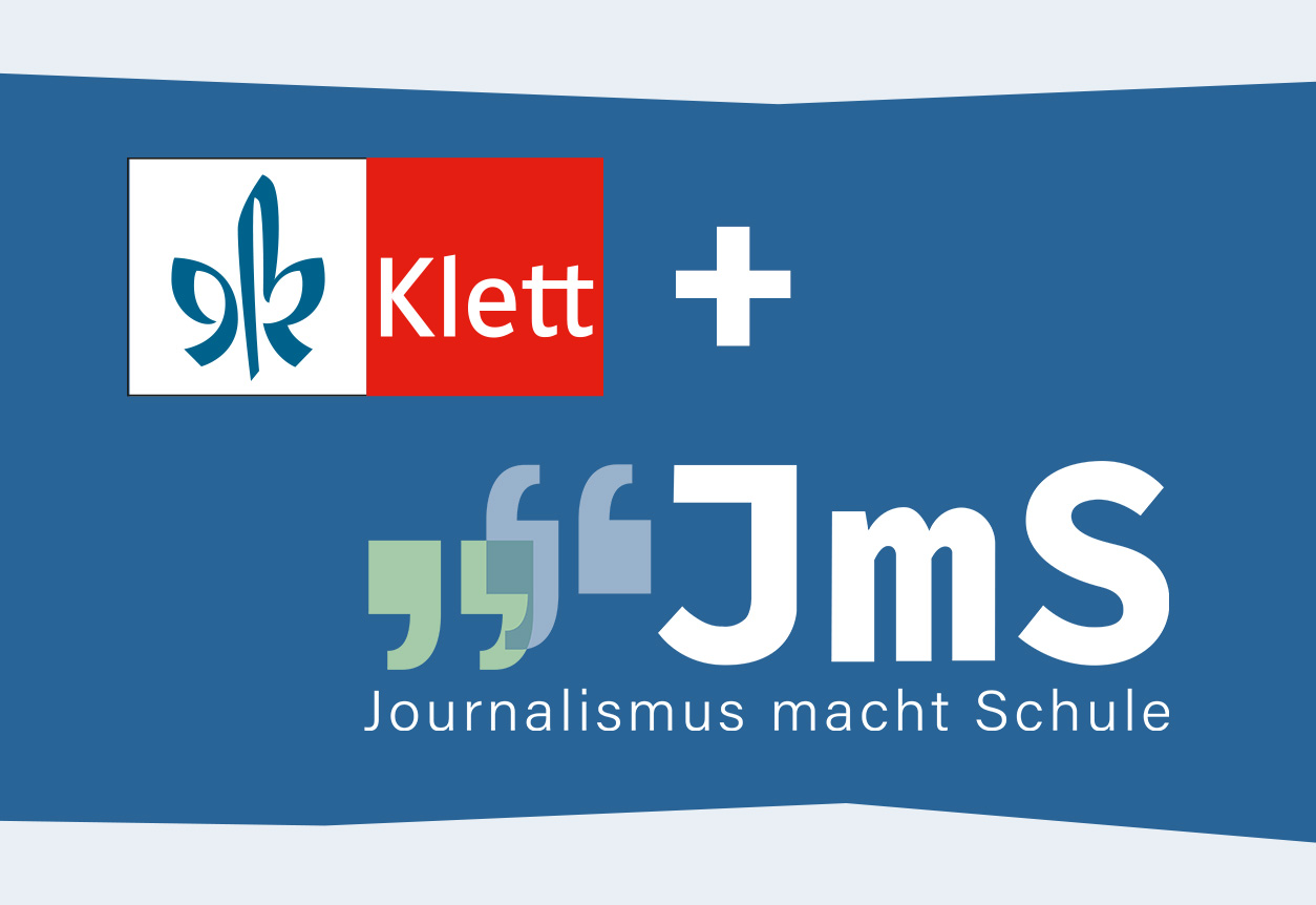 Kooperation von Journalismus macht Schule und dem Ernst Klett Verlag zum Thema Nachrichtenkompetenz und Demokratiebildung.