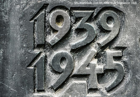 Zeichen gegen das Vergessen: Der Zeitraum des Zweiten Weltkriegs - 1939 bis 1945 - in Stein gemeißelt.