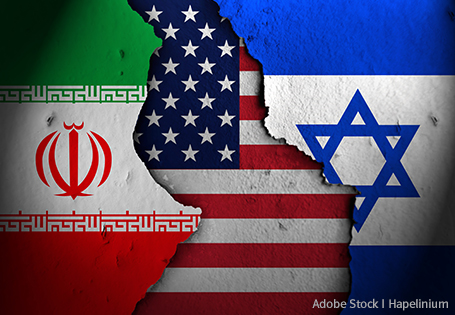 Flaggen: Amerika zwischen Iran und Israel
