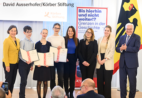 Preisverleihung des Geschichtswettbewerbs des Bundespräsidenten mit Preisträgern aus Münster
